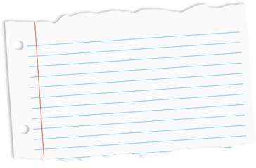 blank ripped note paper