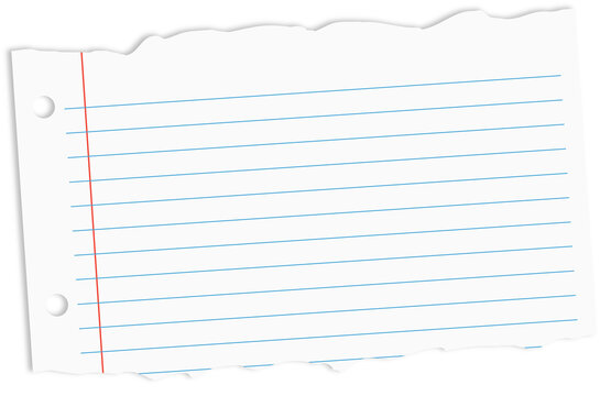 blank ripped note paper