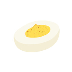 deviled egg easter food vector