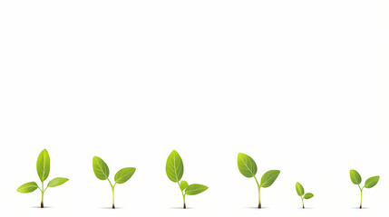 Obraz premium Different stages of plant growth are displayed against a plain background