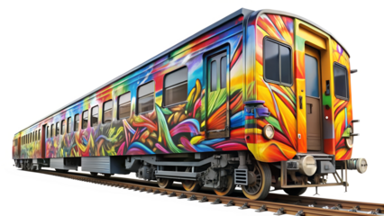 toy train on a white background