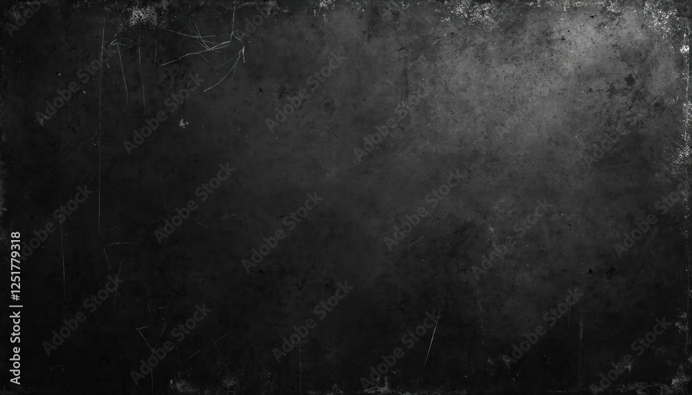 Aufkleber grunge black scratched background with old film effect. distressed scary texture with space for desi