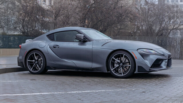 Chisinau, Moldova-January 31, 2025: Toyota GR Supra - Fifth generation (J29/DB; 2019) of Toyota Supra