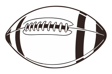 Vector SVG illustration of an American football on a white background. Ideal for sports-related designs, logos, and graphics.
