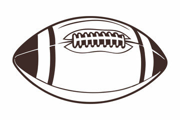 Vector SVG illustration of an American football on a white background. Ideal for sports-related designs, logos, and graphics.