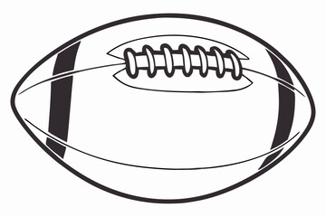 Vector SVG illustration of an American football on a white background. Ideal for sports-related designs, logos, and graphics.
