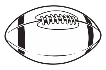 Vector SVG illustration of an American football on a white background. Ideal for sports-related designs, logos, and graphics.