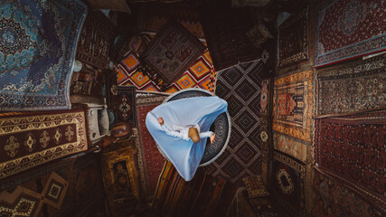 Sufi Whirling Dervish dance in traditional dress. Turkey