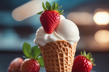Sweet and Creamy Strawberry Ice Cream: The Ultimate Summer Dessert for Hot Days | Generative AI