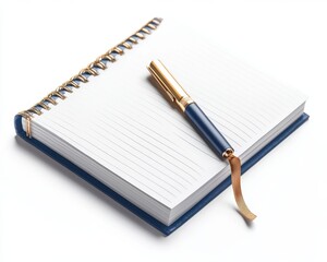 Naklejka premium stylish notebook with pen resting on it, perfect for writing notes or ideas