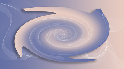 Circular abstract motion with blue tones and smooth curves, ideal for futuristic visual concepts.