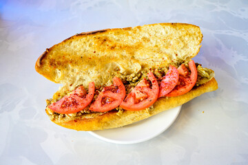 Lavash zurna doner kebab ( zurna  durum )  or shawarma sliced in plate isolated.  hatay usulu tavuk Et doner durum. Gobit ekmek arasi doner. Pilavustu iskender doner kebap. 