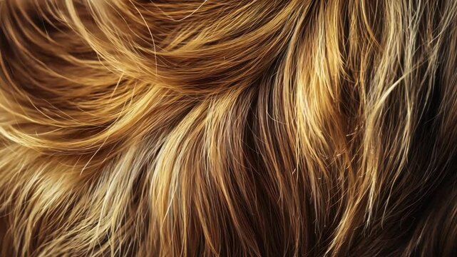 Close-up of golden-brown pet fur texture symbolizing pet hair allergy concept