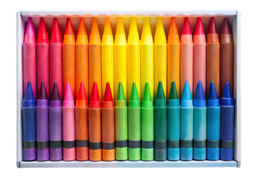 colored markers isolated on white background