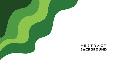 Abstract green wave with white background