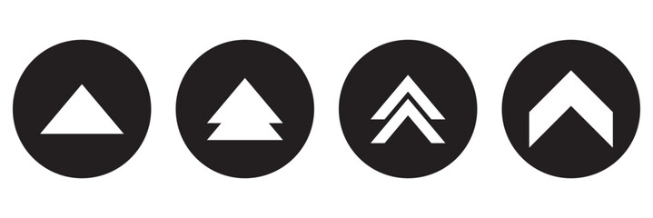 Swipe up icon set. Up arrow button symbol. Swipe Up icons for social media stories. Scroll pictogram. Arrow up buttons for advertising and marketing. Suitable for apps and websites ui designs. Vector