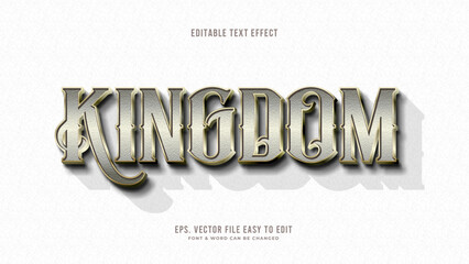 Kingdom 3d editable text effect adventure
