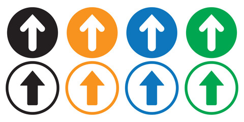 Growth Trend Chart icon vector set. Profit graph illustration sign collection. up arrow symbol or logo.