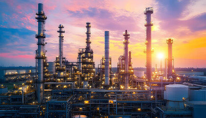 Industrial Oil Refinery Pipes: A Close-Up View of Energy Manufacturing AI Generated