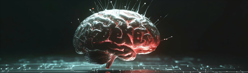 Innovative AI brain illustration symbolizing artificial intelligence and technological progress AI Generated