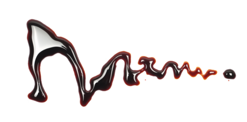 Spilled soy sauce, isolated on white, clipping	