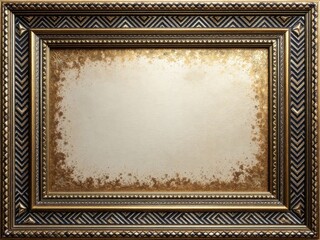 Vintage Gold Frame with Aged Paper Texture"