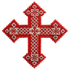 red cross on white background