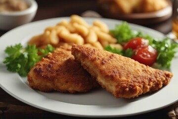 Golden and Crispy Homemade Chicken Cutlet, Ideal for a Delicious Meal | Generative AI