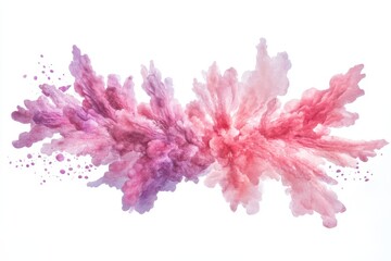Naklejka premium vibrant explosion of pink and purple hues creates stunning watercolor effect, evoking sense of creativity and energy