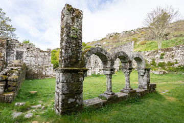 Cloister of the Monastery of Santa Maria das Junias, Pitoes das Junias, Montalegre, Alto Tamega, district of Vila Real, Portugal