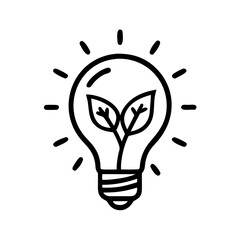 Eco-Friendly Light Bulb Icon

