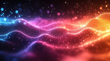 Obraz premium Colorful light wave energy abstract background