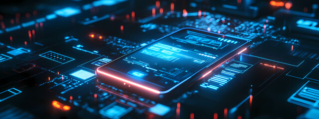 Fototapeta premium Futuristic Smart Wallet with Digital Connectivity