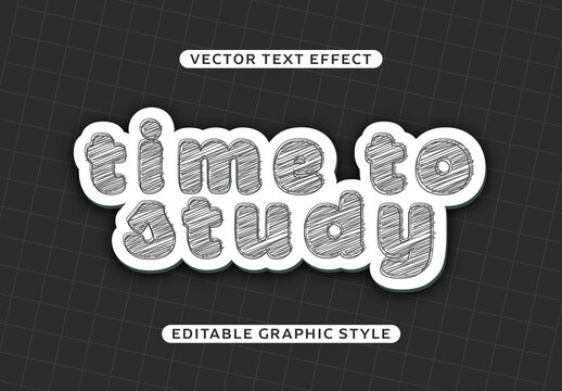 Black and White Scribble Font Chalk Sketch Text Effect