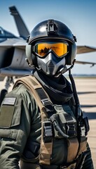 standby mission digital mask lmet pilot space art copy fighter airfield aring pilot ai pilot fighter jet cockpit military helmet training technology mask plane oxygen defense war front aerospace