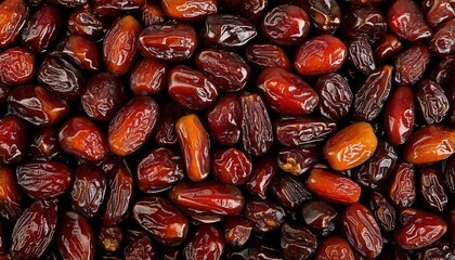 Delicious medjool dates displayed in vibrant colors at an open market
