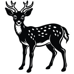 silhouette of deer vector