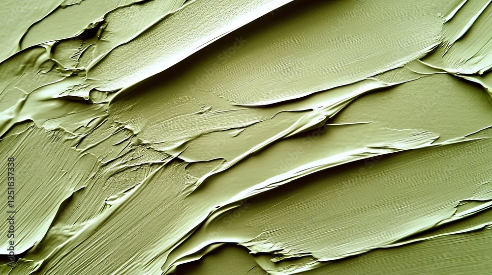 Poster Vibrant Strokes of Lime Cream on a Neutral Canvas Create an Abstract Minimalism Experience