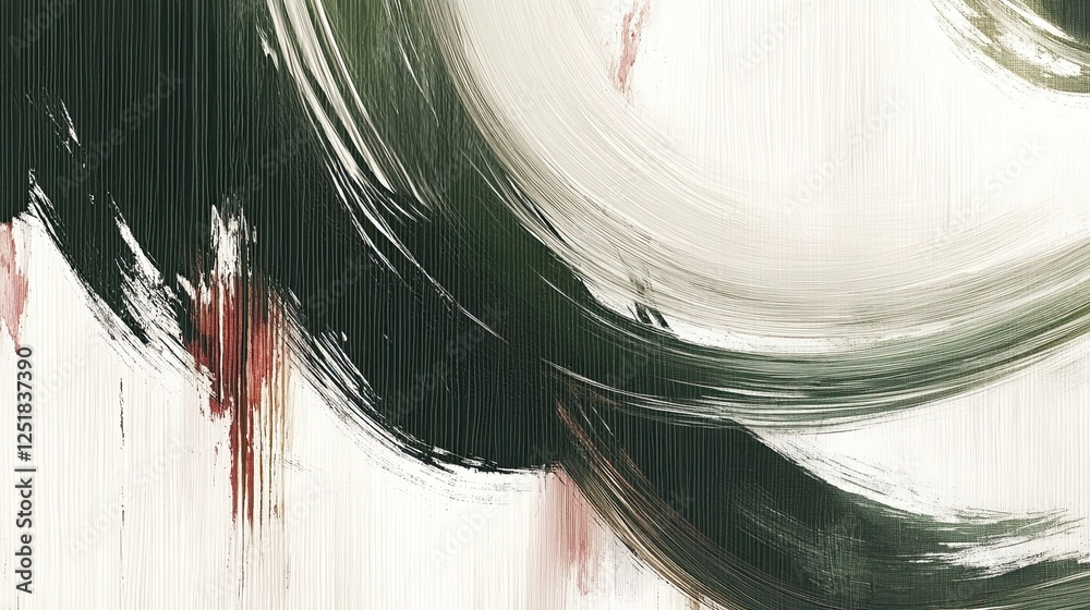 Poster exploration of vivid strokes against a subtle backdrop in abstract minimalism