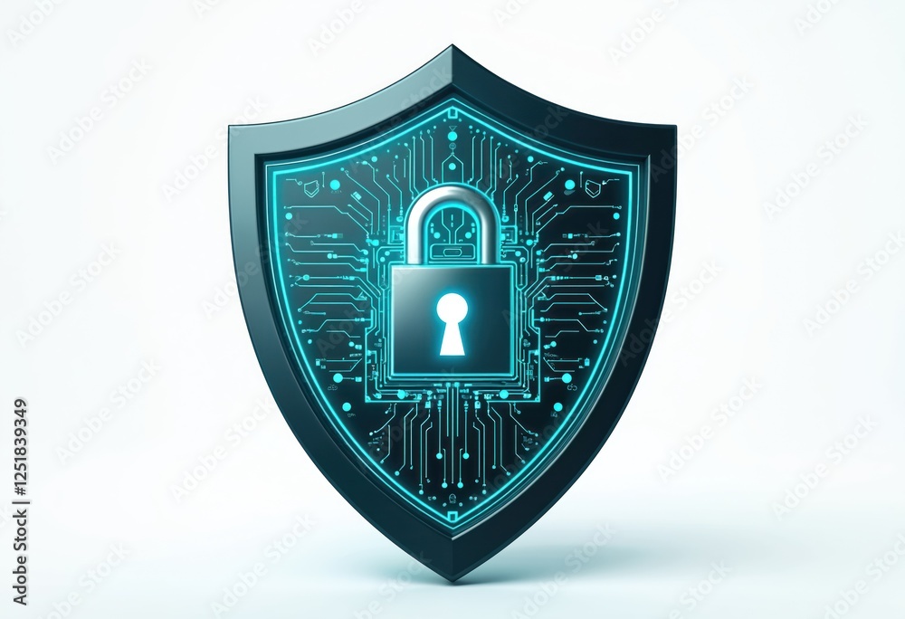 Leinwandbilder secure network with advanced cyber shield protection, keep business safe. generative ai, security co