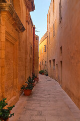 Mdina, Malta 30 September 2024: Exploring Narrow Streets of Historic Mdina, Malta