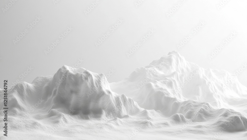 Poster white mountains landscape creating an abstract composition