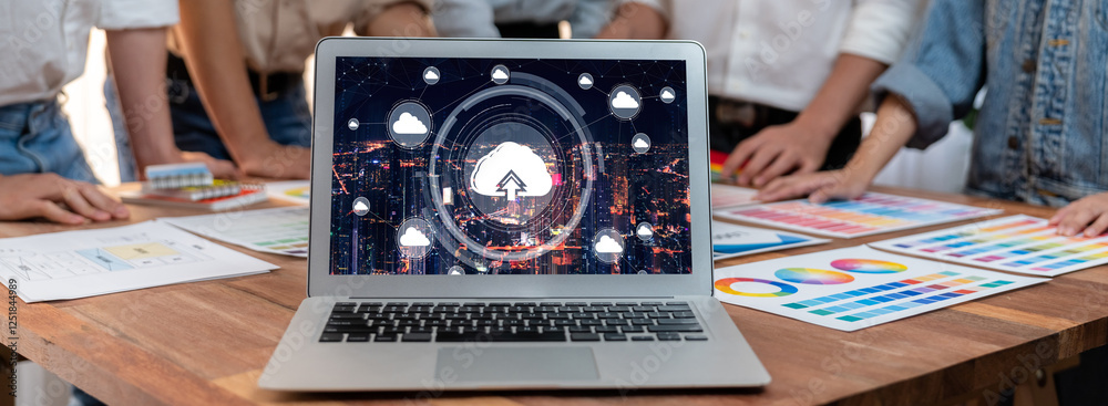 Poster Cloud computing software for brisk remote work and personal data storage