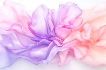 Soft pastel fabric waves create dreamy, flowing texture in shades of pink and purple.