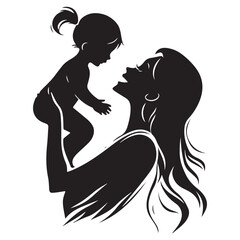 Motherhood Celebrated in This Stunning Vector Silhouette