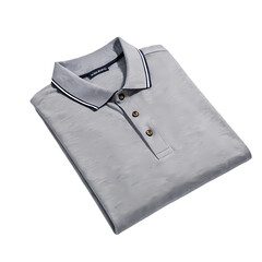 Grey Polo Shirt with Black Trim - Casual & Comfortable