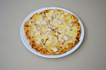 Traditional Turkish cuisine. Pizza, pita, pidesi, sucuk, hummus, kebab. Many dishes on the table. Serving dishes in restaurant. Margherita,  mix, formaggi, veggie karisik pizza. Top view, flat lay