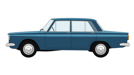 Fototapeta premium vintage car isolated on white AI generative 
