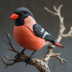Fototapeta premium plasticine bullfinch.