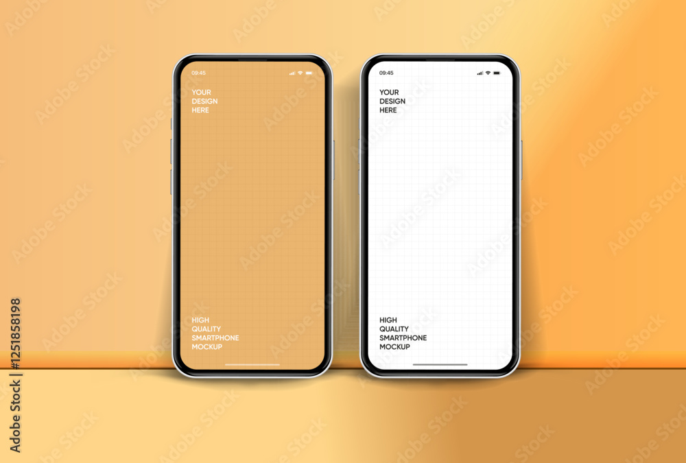 Aufkleber realistic smartphone mockup. mobile phone vector with isolated on white background. device front vie